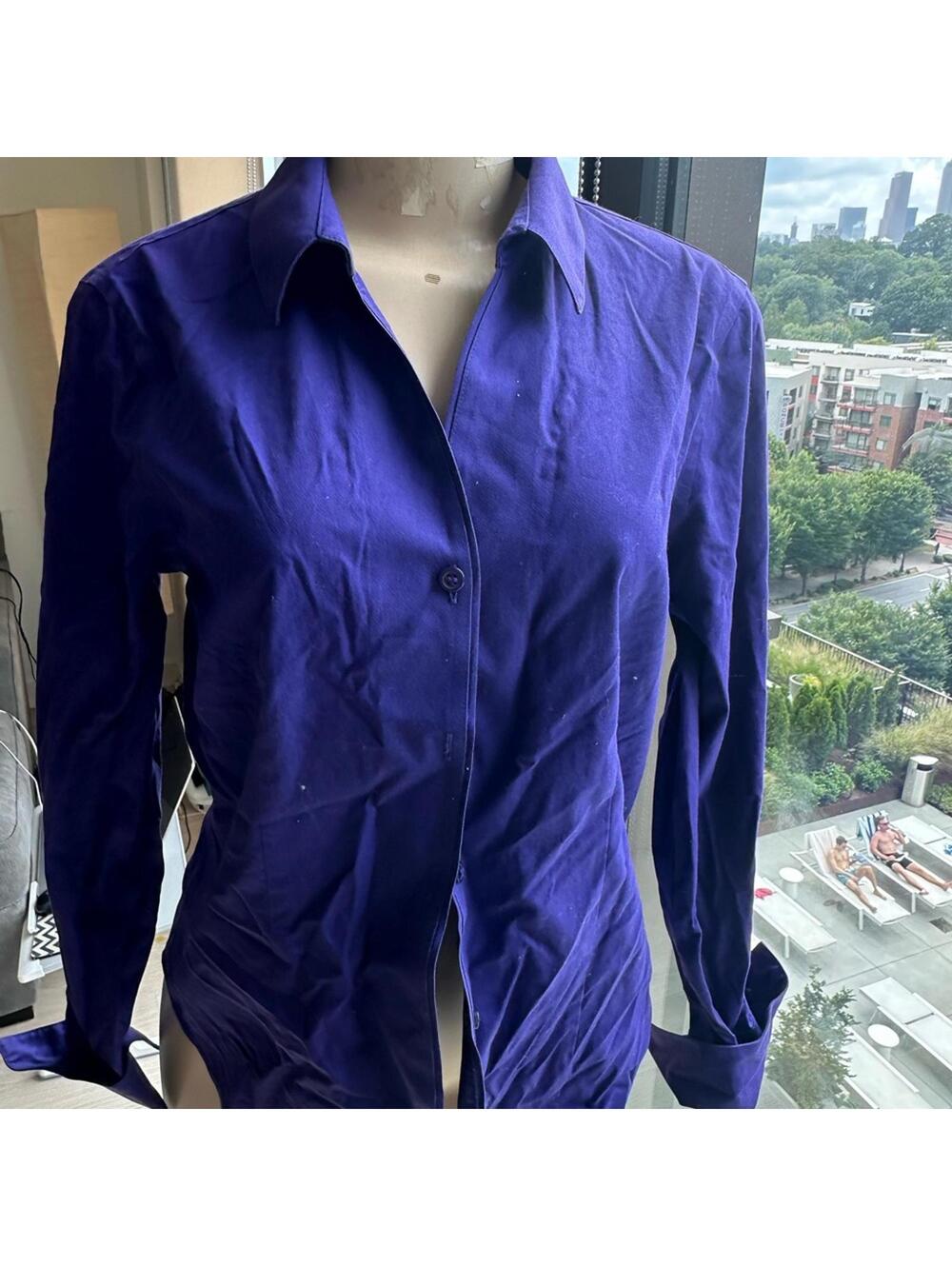 Jones New York Deep Blue Button-Down Shirt [COPY]